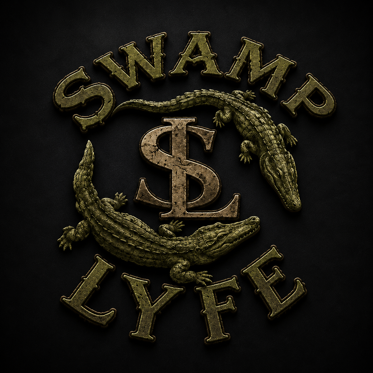 Swamp Lyfe logo with alligators and SL monogram